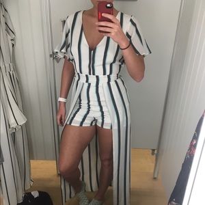 Striped Maxi Romper